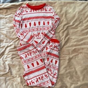 Holiday Red and White Kids Pajama Set - 14